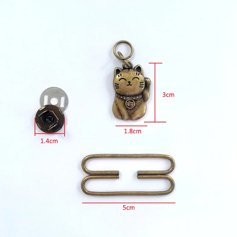 20sets 5cm DIY Coin Purse Frame Cat/Fan-shaped Clasp metal Magnetic Snaps Buttons Purse Frame Kiss Clasp Lock Accessories Bag