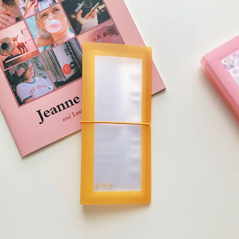 60 Slots Transparent Matte Stickers Storage Book Capacity Exhibition Photo Album Tool Card Package Button Type Photo Album Case