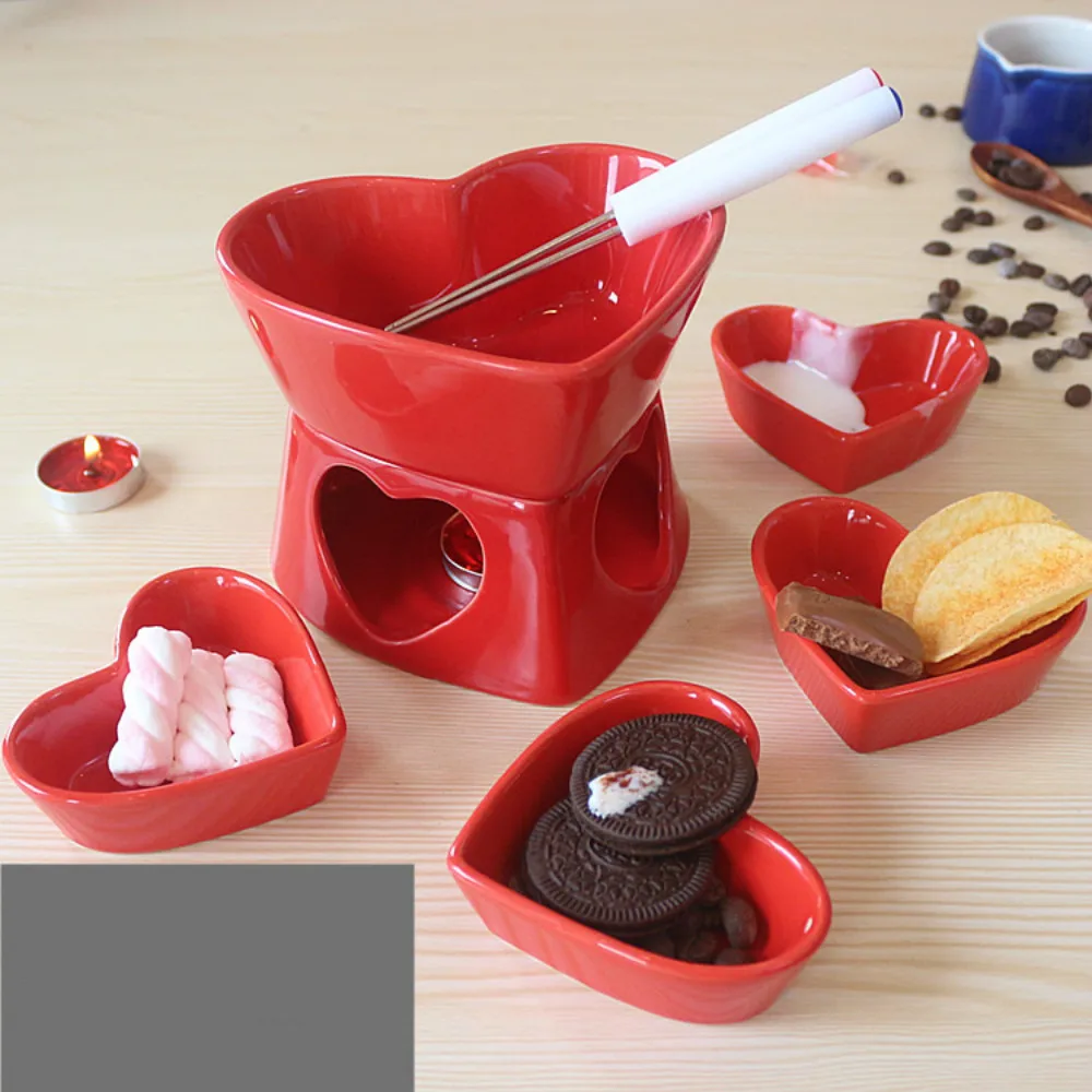 

CHEESE TOOLS CHAFING DISH BUFFET FRUIT CHOCOLATE FONDUE ICE CREAM STOVE DINNERWARE SET LEISURE COOKING TOOL SET WJ112218