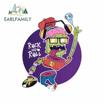 

EARLFAMILY 13cm x 9.9cm For Zombie Motorcycle Car Stickers DIY Decal Vinyl Material Car Assessoires Suitable for SUV RV Decor
