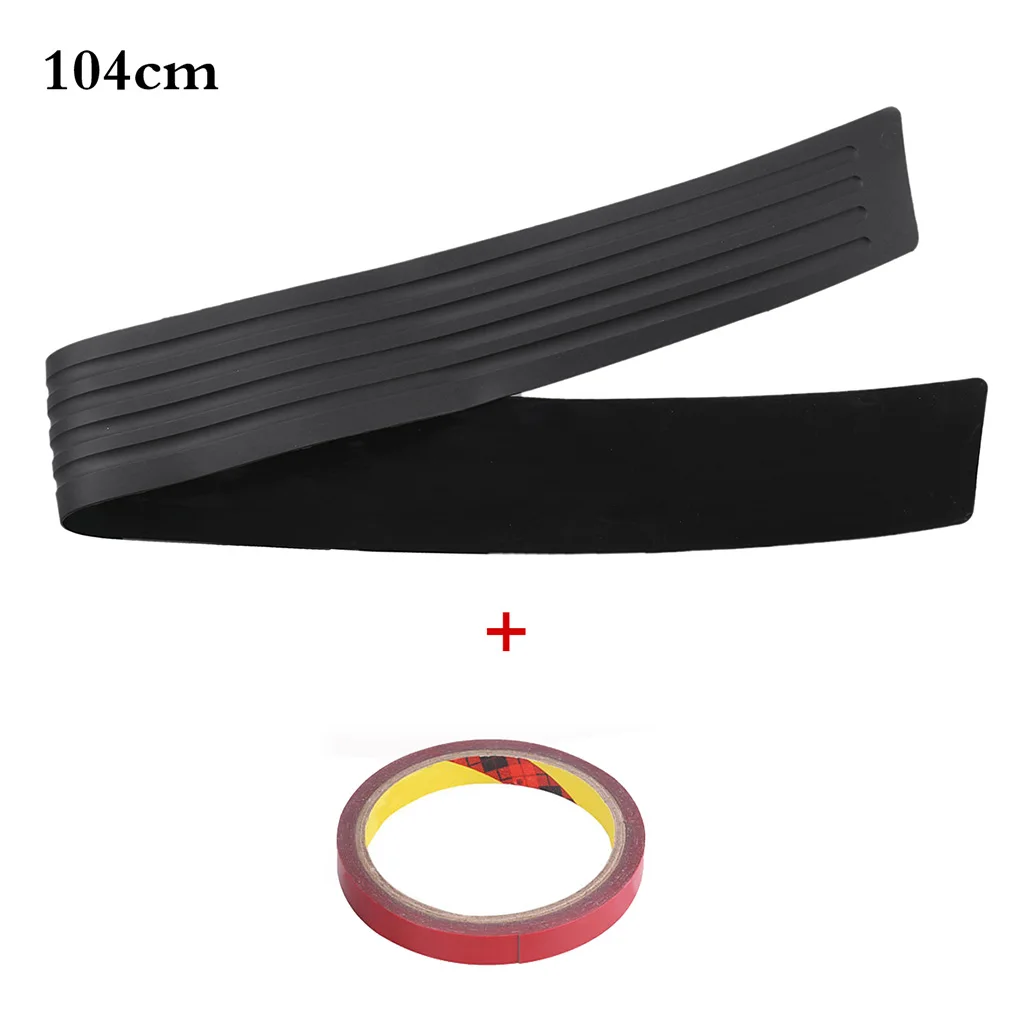 

Car Trunk Door Sill Plate Rear Bumper Guard Protector Rubber Pad Trim Cover Auto Bumper Stickers Adhesive Tape Black