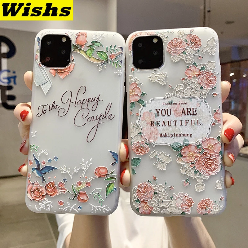 Cute Girls Phone Case For Iphone 11 Retro Flowers Leaf Case For Iphone 11 Pro Max Xr X Xs Max 6 6s 7 8 Plus Soft Tpu Back Cover Phone Case Covers Aliexpress