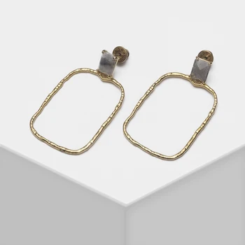 

Amorita boutique Square framed window drop earrings