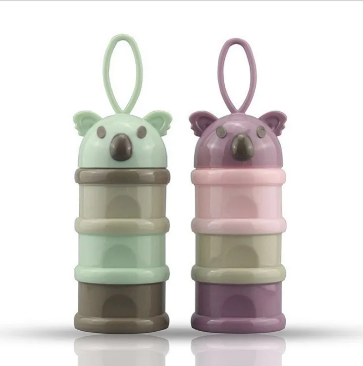 3 layer Koala Style Portable Baby Food Storage Box Essential Cereal Cartoon Milk Powder Boxes Toddle Kids Formula Container | Мать и