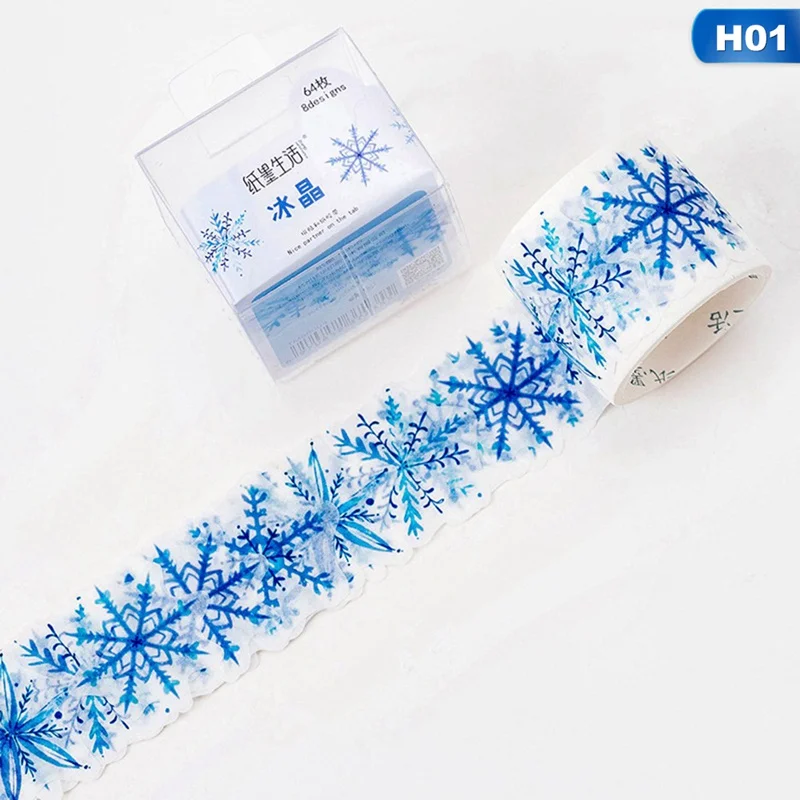 64 шт./рулон вишневого цвета/Dreamnet/Crystal/Garland лепесток коллаж васи лента DIY планировщик дневник в стиле Скрапбукинг Маскировочная лента - Цвет: H01