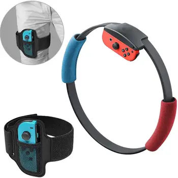 

3 in 1 Adjustable Elastic Leg Strap Non-slip Controller Cloth Cover Ring-Con Grips for Nintend Switch Joy-Con Game Accessories
