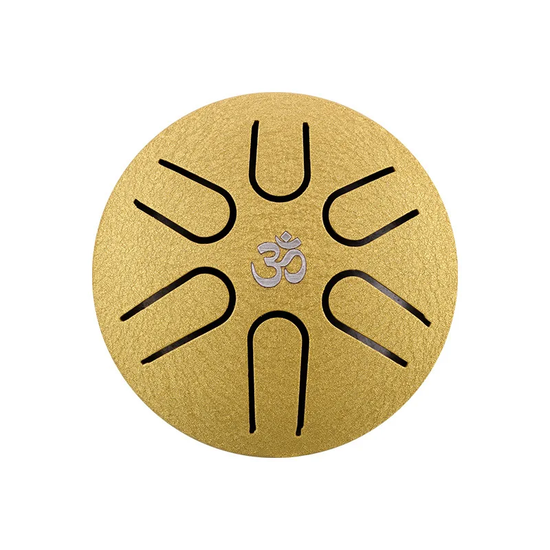 Hluru Glucophone Mini Steel Tongue Drum 3 Inch Ethereal Drum 6 notes Hand Pan Drum Instrument Musical Instrument