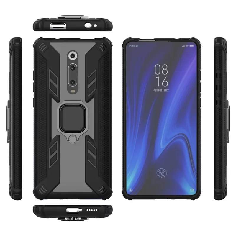 Для Xiao mi 9T mi 9T Pro чехол Роскошный Броня ударопрочный Прозрачный чехол для телефона для Red mi K20 Pro автомобильный держатель кольцо чехол