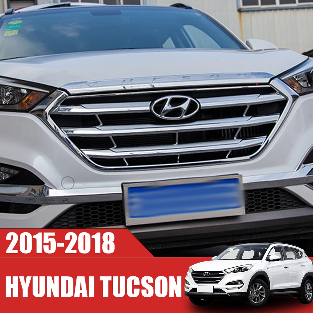 

1PCS ABS plating FOR HYUNDAI TUCSON 2015 2016 2017 2018 CHROME FRONT HOOD BONNET GRILL LIP MOLDING COVER TRIM BAR GARNISH MESH