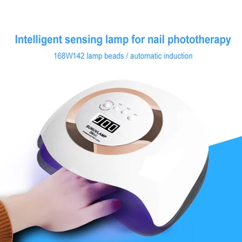 

10s 30s 60s 99s 168W UV LED For Nail Lamp Nails Dryer Gel Nail Polish With Motion Sensing Display