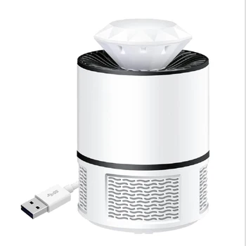 

USB LED Insect Trap Physical Mosquito Killer Lamp Night Light Bug Home Living Room Pest Controling,White,US Plug