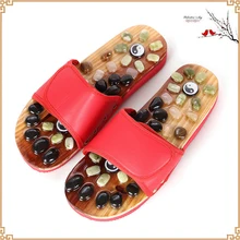 Acupoint массажные тапочки сандалии для мужчин ноги китайский акупрессур Терапия Медицинская вращающаяся Массажная обувь для ног унисекс