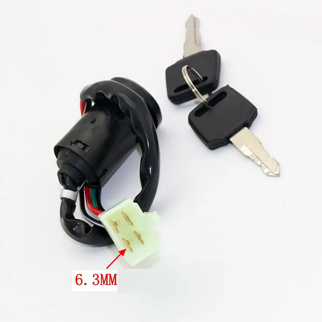 4 Wire Ignition Key Barrel Switch 50 110 125 250cc PIT Dirt Bike ATV