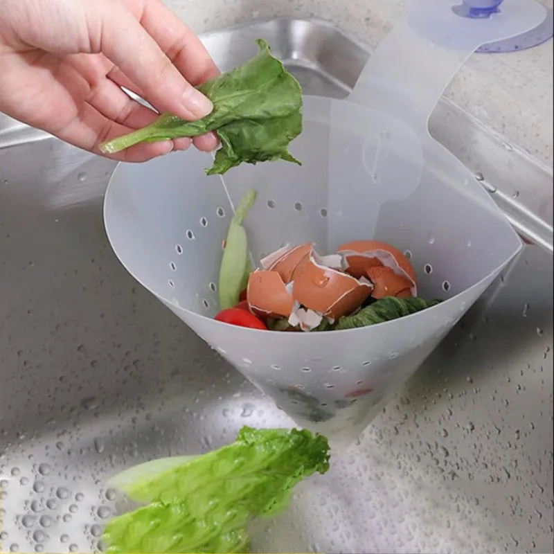 

Kitchen Anti-blocking Self-standing Sink Drain Leftover Juice Separate Juice Filter Adjustable Simple Sink Filter