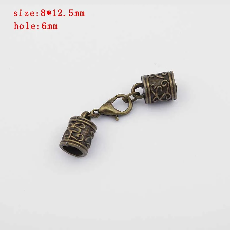 4 5 sets Zinc Alloy Clasp Lobster Clasps Hook End Caps Connectors For 5/6/7/8/10mm Leather Cord Bracelet Necklace Jewelry Making - Цвет: 4