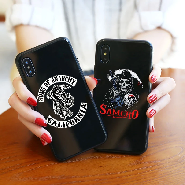 Чехол для телефона с изображением американских ТВ сынов анархии iphone 6 X XR XS MAX 7 8 Plus