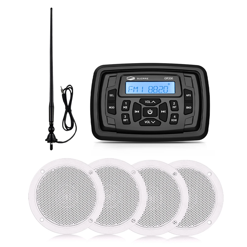 Водонепроницаемый Морской Радио стерео аудио Bluetooth FM AM приемник мотоцикл MP3