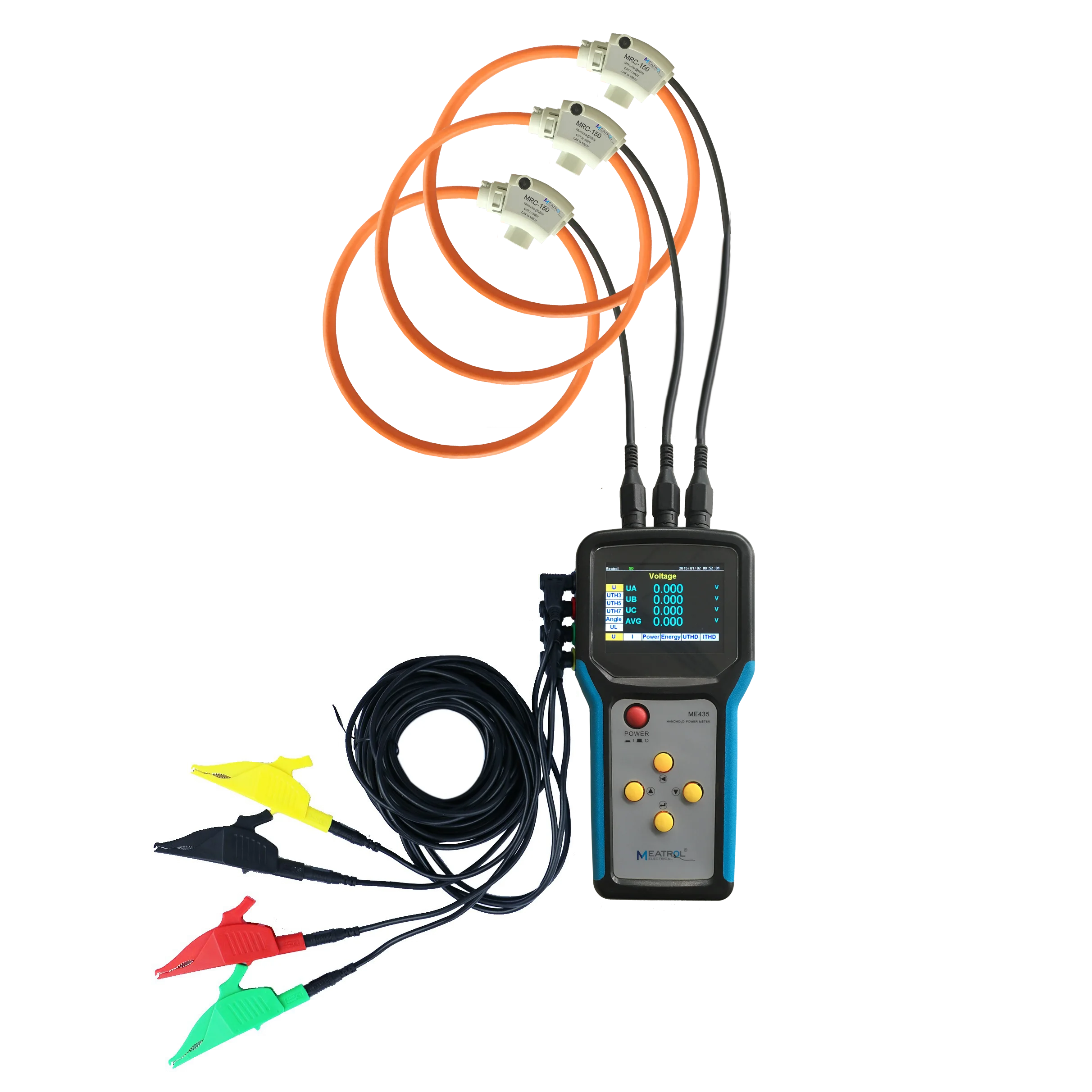 0.5% Rogowski three phase power quality analyzer