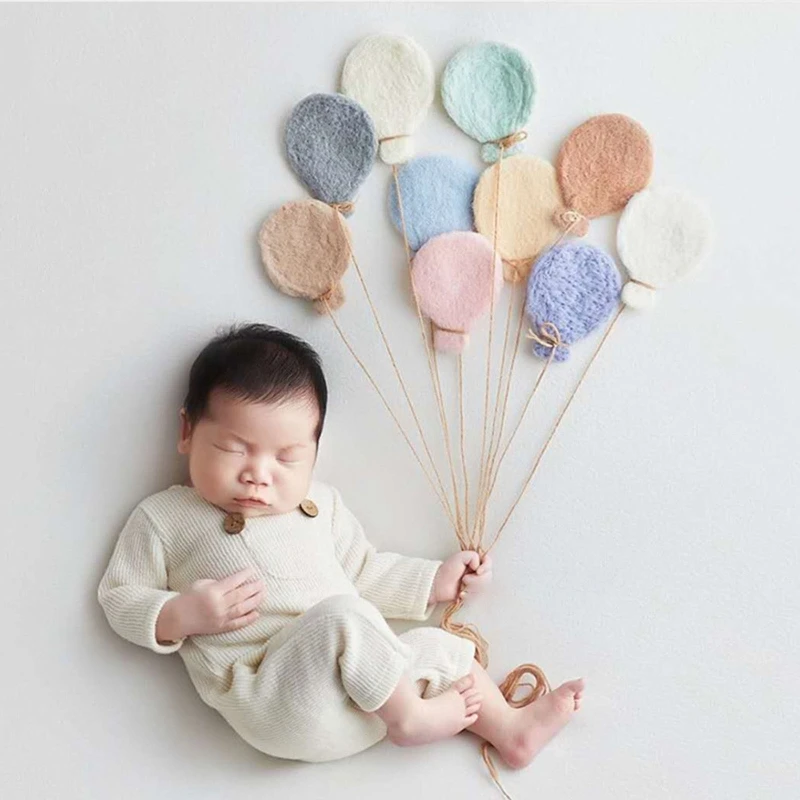 maternity newborn photography 1 Set Newborn Photography Props Wool Felt Sheeps Clouds Handmade Baby Photography Balloons Photo Studio Shooting Accessories newborn sibling photos