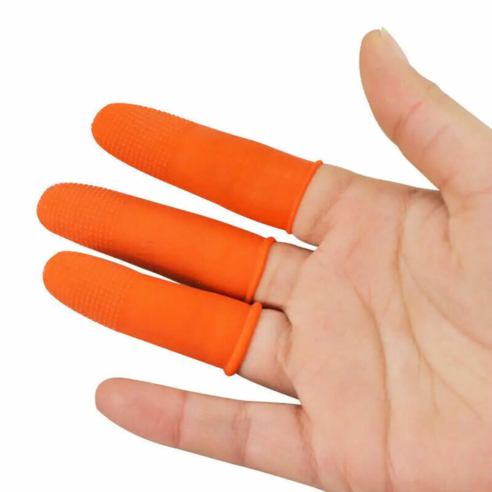 100pcs/set Silicone Fingers Caps Antislip Finger Protector Sleeve