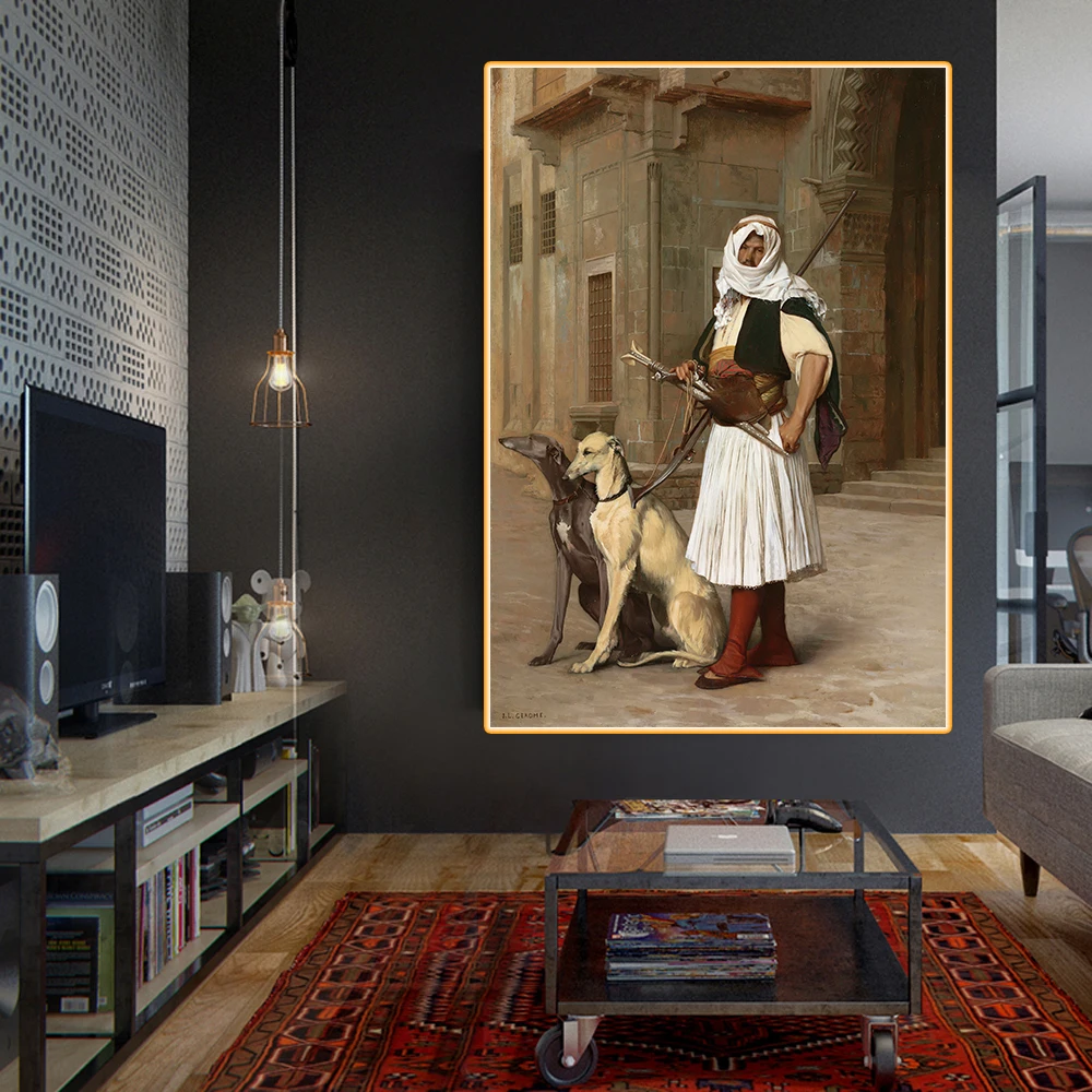 Citon Jean Leon Gerome Officer Arnaut Canvas Холст Картина маслом всемирно известный художественный