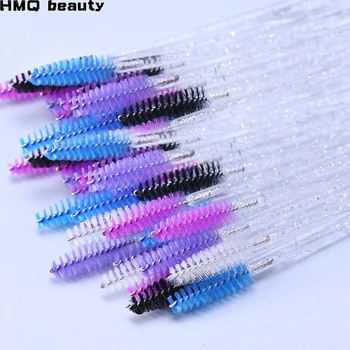 일회용 메이크업 브러쉬, 크리스탈 눈썹 브러쉬, 다이아몬드 손잡이, 마스카라 지팡이 어플리케이터, 속눈썹 연장 도구, 50 개