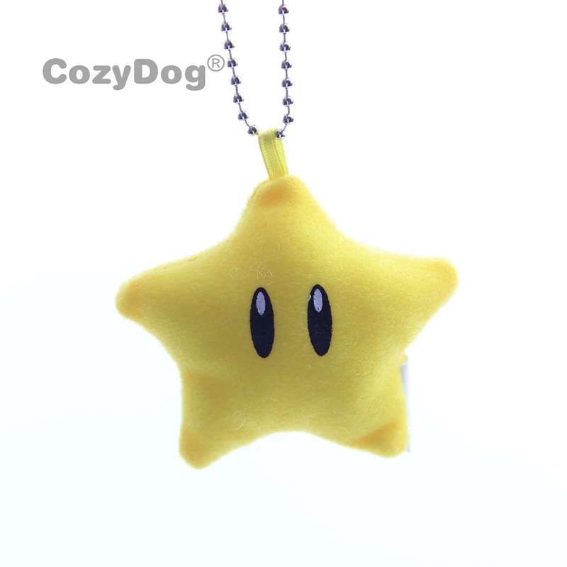 10 шт./партия Galaxy плюшевые Luma Star мини мягкие игрушки куклы прекрасный Super Mario Bros серии кулон 6 см подарок для детей