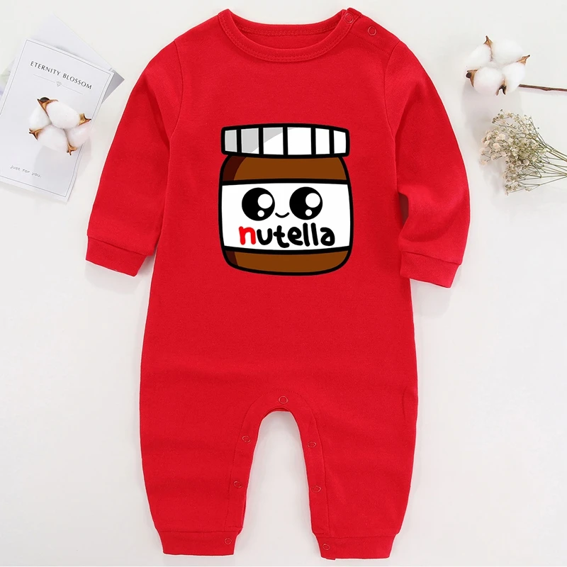 bright baby bodysuits	 Baby Boy Winter Clothes Ropa De Bebe Niña Infant Outfits Cotton Baby Girl Romepr Mom I Love You More Than You Nutella Costume Baby Bodysuits for girl 
