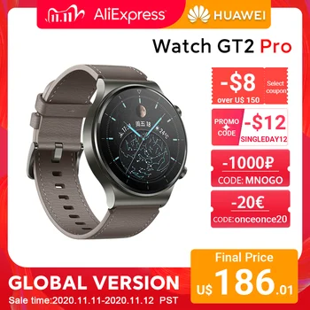  В наличии глобальная версия HUAWEI Watch GT 2 pro SmartWatch 14 дней Срок службы батареи GPS Беспроводная зарядка Kirin A1 GT2 Pro "MNOGO" 10000₽ off 1000₽ ON 11.11 