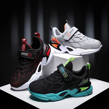 

Children Sports Running Shoes Children's Big Boy's Sneakers Young Student's Mesh Fly Woven Breathable Shoes