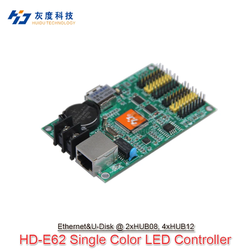 

Huidu HD-E62 HD-E63 HD-E64 HD-E66 Single Color U-disk And Ethernet Control Card Use For P10 F3.75 P4.75 Single Color LED Module