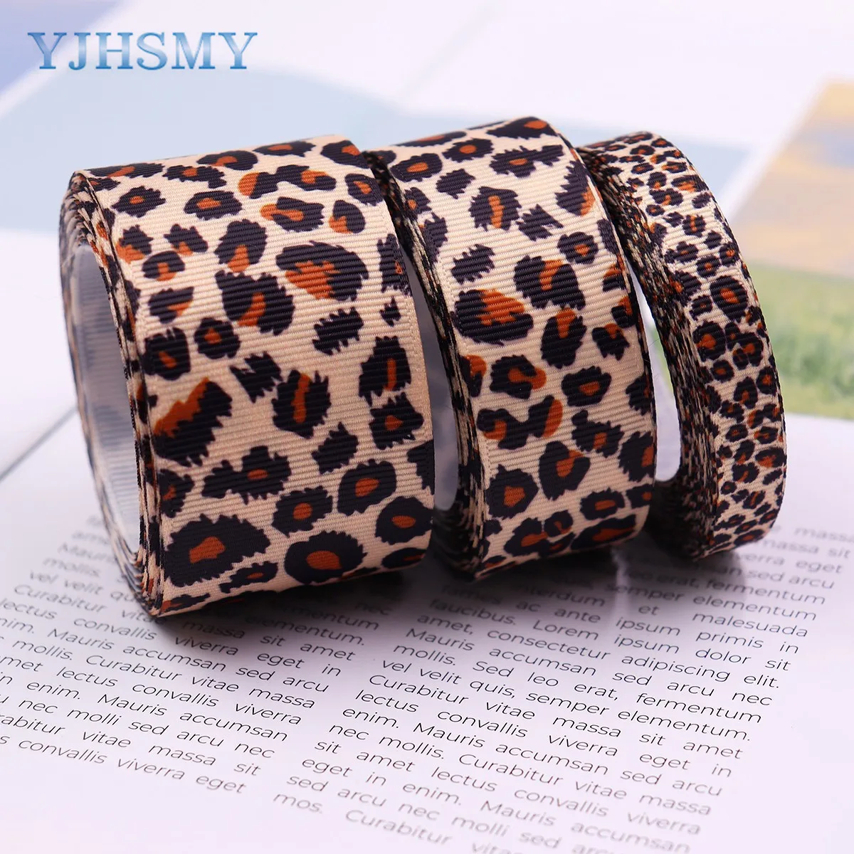 Leopard Print Grosgrain Ribbon 5 Yards Craft Ribbon for Hair Bows Headbands Making and Craft Wrapping ribbon decoration ribbon supplies grosgrain ribbon