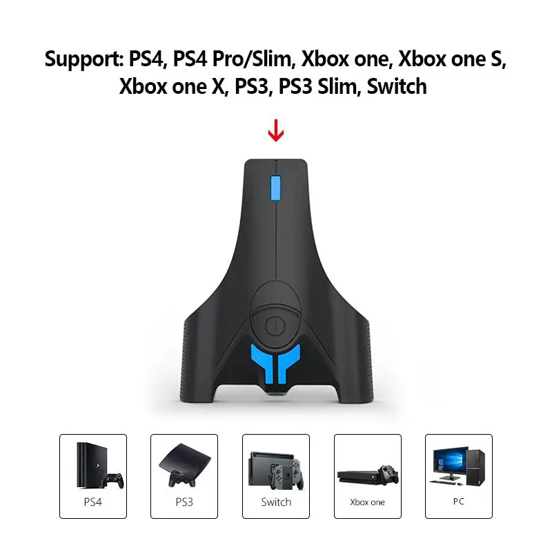 Gaming Keyboard Mouse Converter Adapter For Nintendo Switch PS4 Xbox One PS3 Console with 3 5mm Headphone Jack Game Accessories