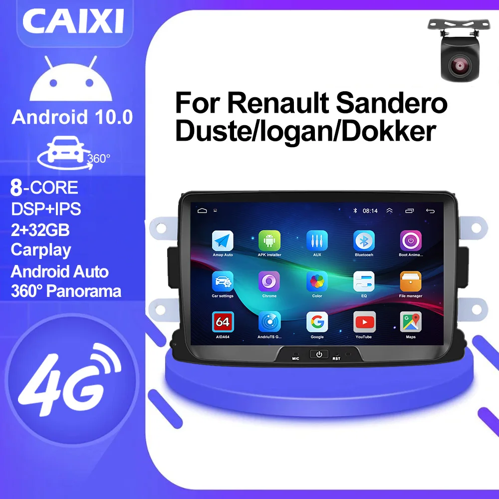 Магнитола CAIXI на Android мультимедийный плеер 2 Din для Renault Dacia LOGAN sandero Duster Lada Xray Captur Dokker