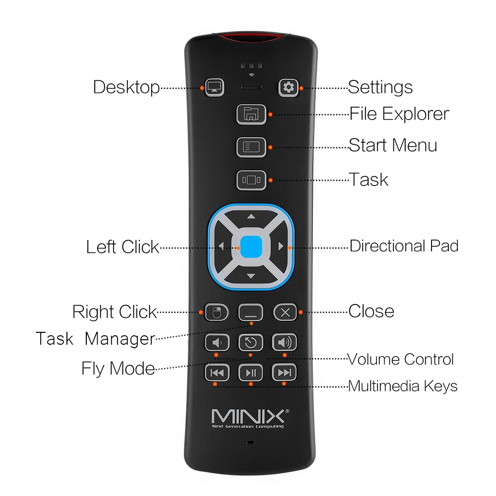 MINIX NEO W2 2 4 ГГц мини беспроводная клавиатура Windows в 1 Пульт дистанционного