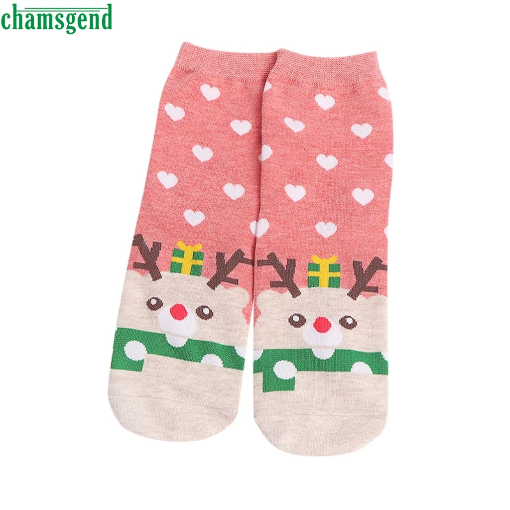 CHAMSGEND, зимние носки для женщин, Kwaii, теплые носки для рождества, для женщин, мужчин, унисекс, 1 пара, повседневные носки, домашние носки-Тапочки