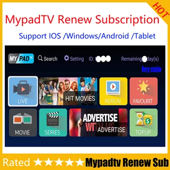 

Renew mypadtv yearly subscription Myiptv4K for Singapore and Malaysia Australia New zealand Indonesia Global use mypad4k myiptv