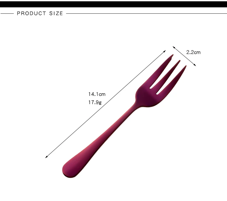 8 шт./партия, красочные кухонные столовые приборы из нержавеющей стали, вилка для торта, десертная столовая посуда, чайная столовая вилка