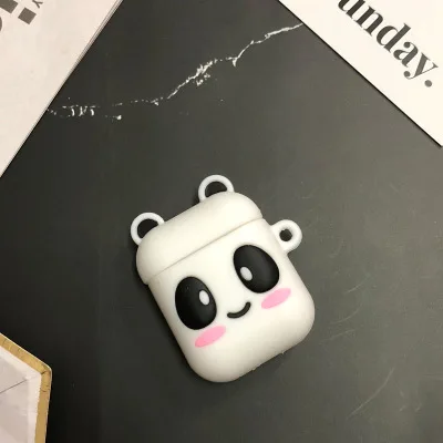Милый мультяшный защитный чехол s для AirPods чехол для беспроводных наушников чехол для Air pods 2 Чехол для наушников с кольцом на палец - Цвет: Цвет кожи