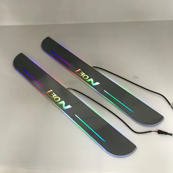 

LYQ led moving door scuff for HYUNDAI i30N dynamic door sill plate welcome lamp lining overlay Flow/fixed light