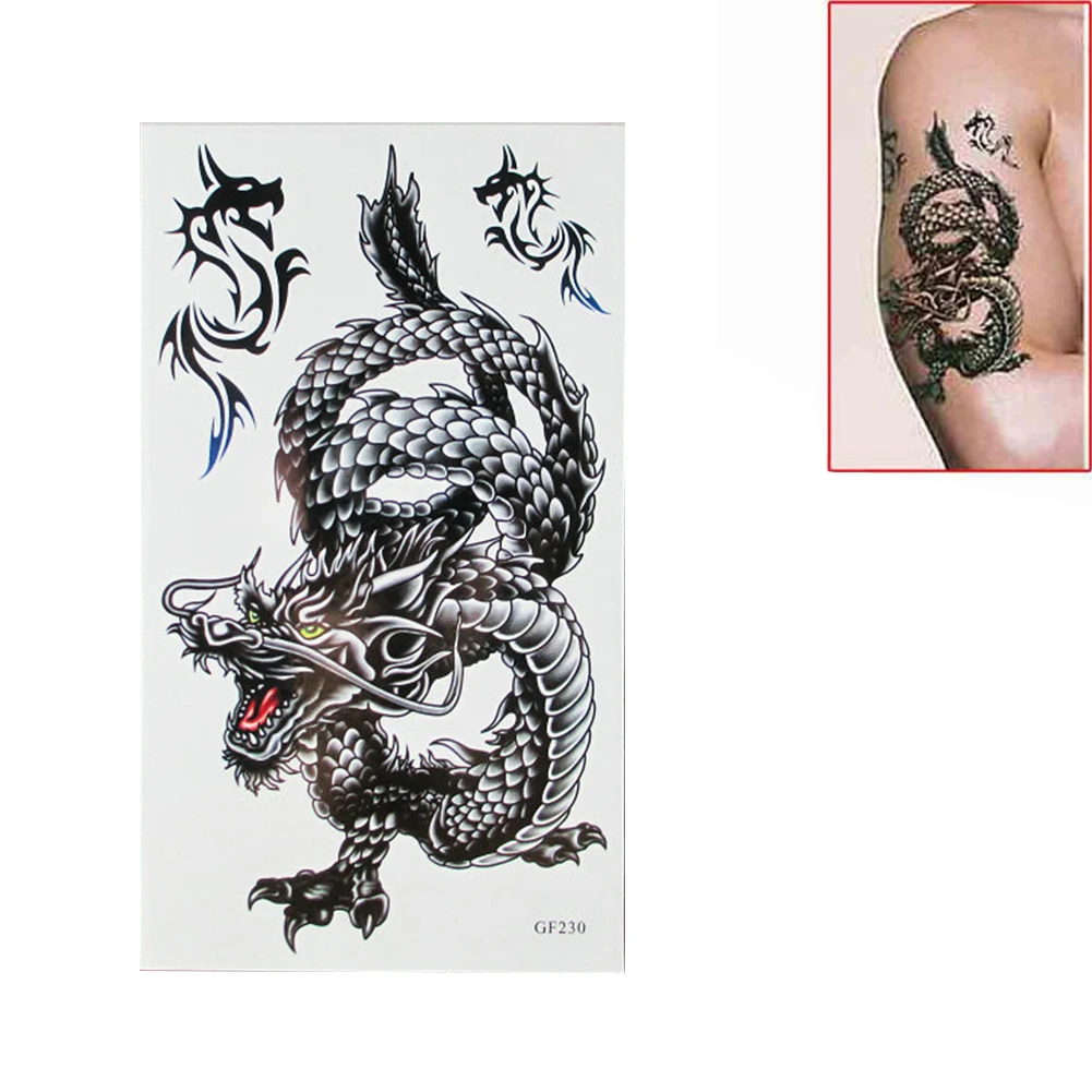Dragon Disposable Removable Waterproof Body Art Temporary Tattoo Sticker Decal Unique dragon tattoo sticker which looks like