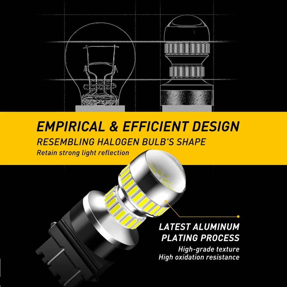 AUXITO T25 LED ����Ʈ����Ʈ 3157 Canbus NO Hyperflash P27/7W ���� �ڵ��� DRL ���� ��ġ �극��ũ Revese ����Ʈ ��ȣ ���� 12V ���