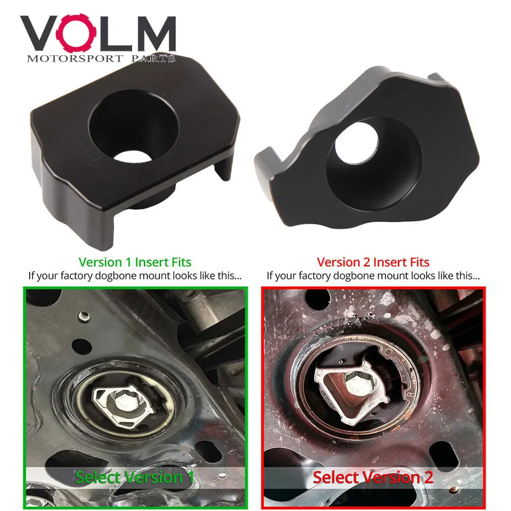 Volkswagen Golf/GTI/R 8V Audi A3 S3 RS3 MKIII Audi TT TTS TTRS Billet Aluminum MQB Dogbone Mount Insert aluminum transmission mount insert
