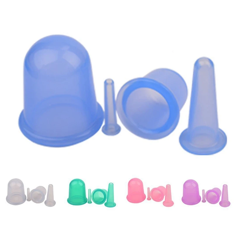 Вакуумный силиконовый стакан чашки для тела лицевые баночки для массажа устройства присоска облегчение боли анти-целлюлит похудение массажные чашки