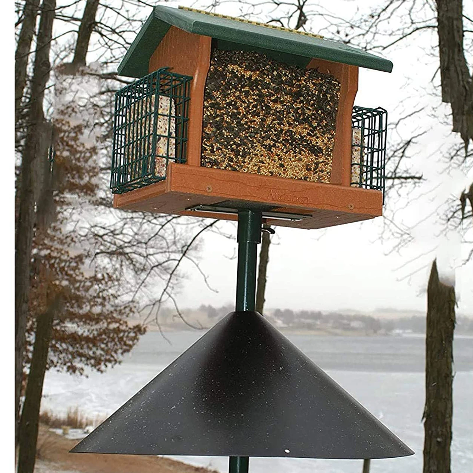 Bird Feeder Bezel Circular Wall Protection Universal Wild Outdoor Hanging Wrap Squirrel Baffle Protective Cover