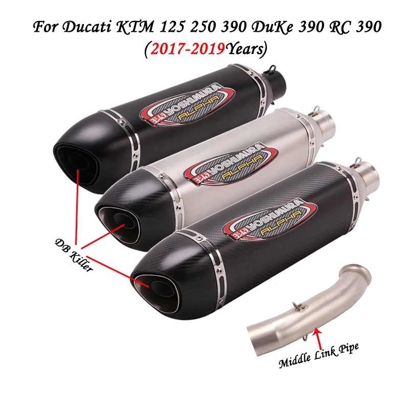 Для Ducati KTM125 KTM250 KTM390 DUKER390 RC390 2017 2018 мотоцикл полная выхлопная система глушитель