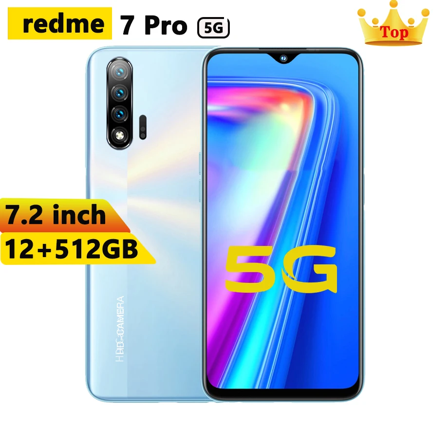 Глобальная версия 6.8HD дюймов мобильные телефоны redme 7 5G 16 ГБ + 32 Мп 12 512GB android