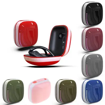 

OOTDTY Smooth Mirror Silicone Protective Case Full Cover for Powerbeats Pro Accessories