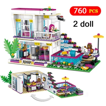 

Building Blocks Girls Series Popular Star House Stacking Bricks 760pcs Compatible Girls Friends Figures Kid for Children