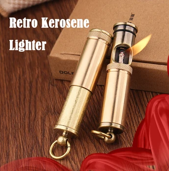

Copper Retro Lighter Survival Fire Starter Dropship Suppliers Kitchen Cool Lighter Smoking Accessories Military Gadgets
